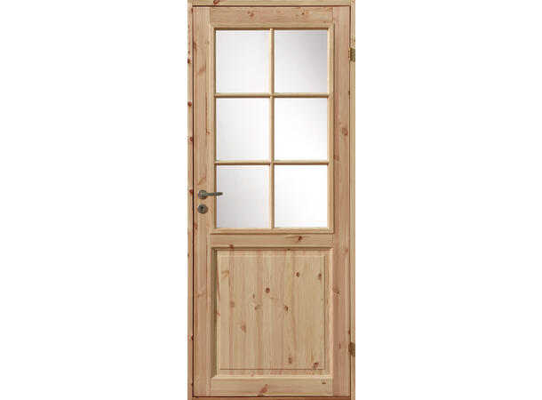 Olav Glass Ubehandlet Dørblad - Furu - 2x3 ruter